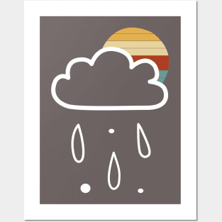 winter funny cloud t-shirt ,White color Posters and Art